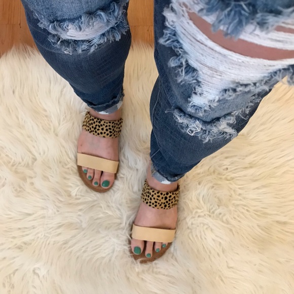 Cleo Double Banded Leopard Sandals - Picture 13 of 13
